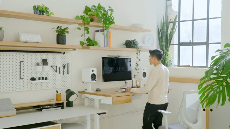 Modern Desk Setup & Office Tour – Calm, Cozy, Creative